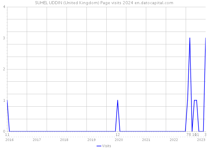SUHEL UDDIN (United Kingdom) Page visits 2024 
