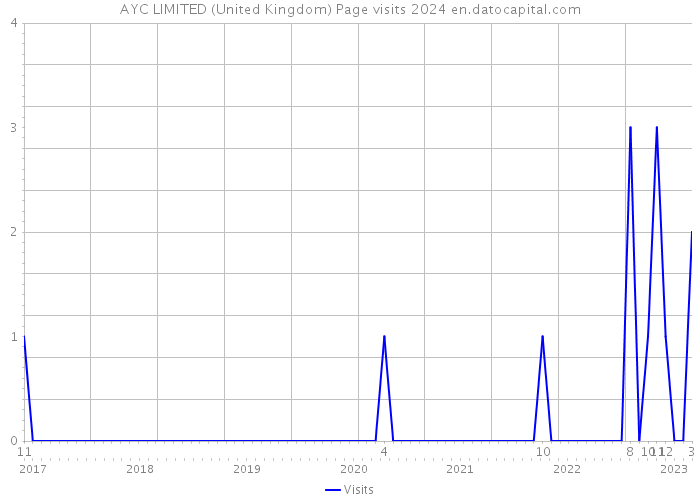 AYC LIMITED (United Kingdom) Page visits 2024 