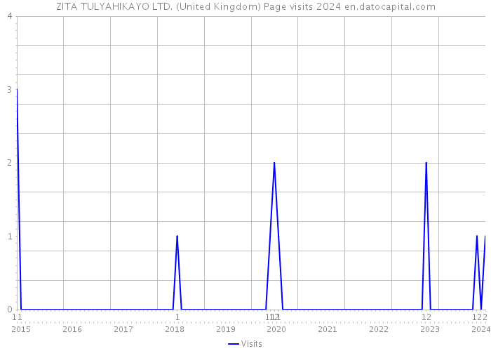 ZITA TULYAHIKAYO LTD. (United Kingdom) Page visits 2024 