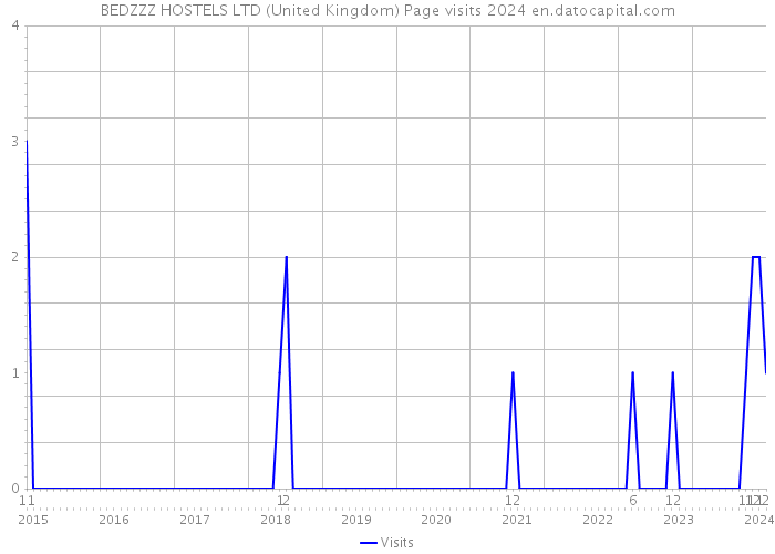 BEDZZZ HOSTELS LTD (United Kingdom) Page visits 2024 