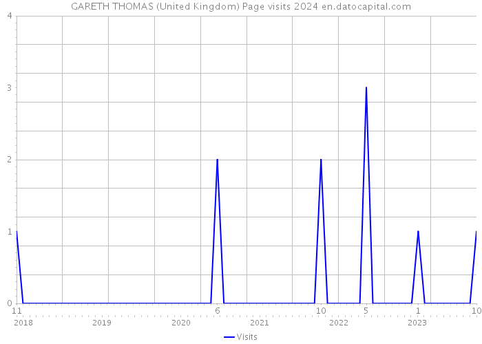 GARETH THOMAS (United Kingdom) Page visits 2024 