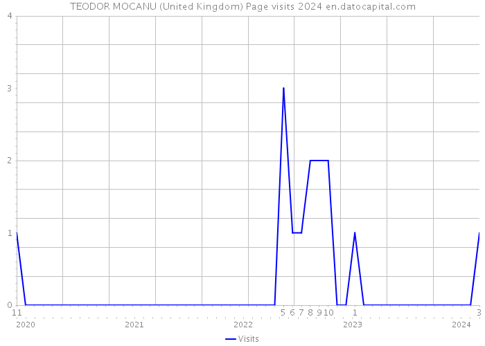 TEODOR MOCANU (United Kingdom) Page visits 2024 