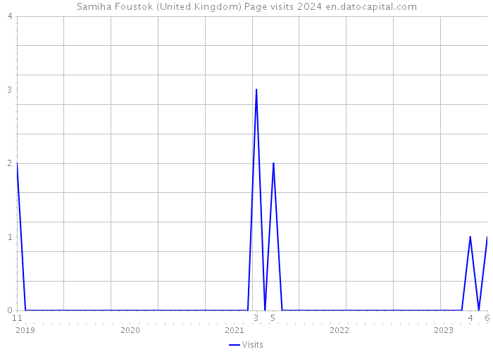 Samiha Foustok (United Kingdom) Page visits 2024 
