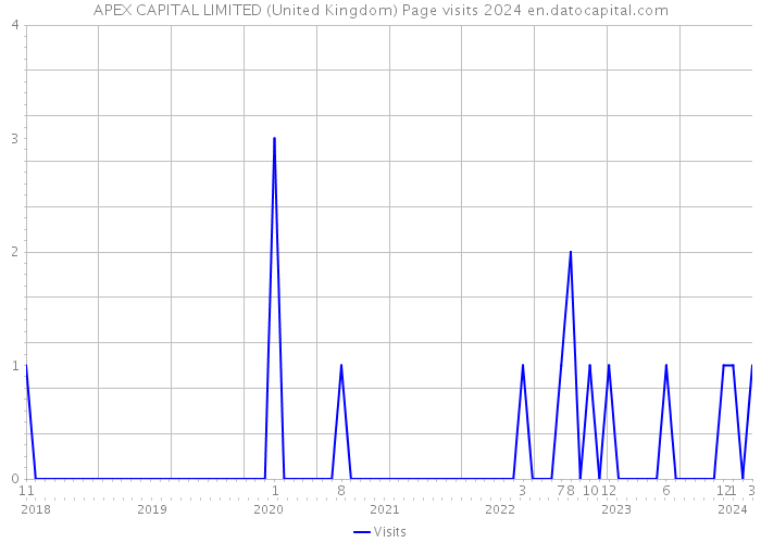 APEX CAPITAL LIMITED (United Kingdom) Page visits 2024 