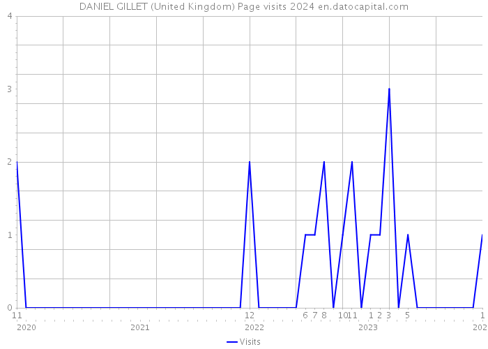 DANIEL GILLET (United Kingdom) Page visits 2024 