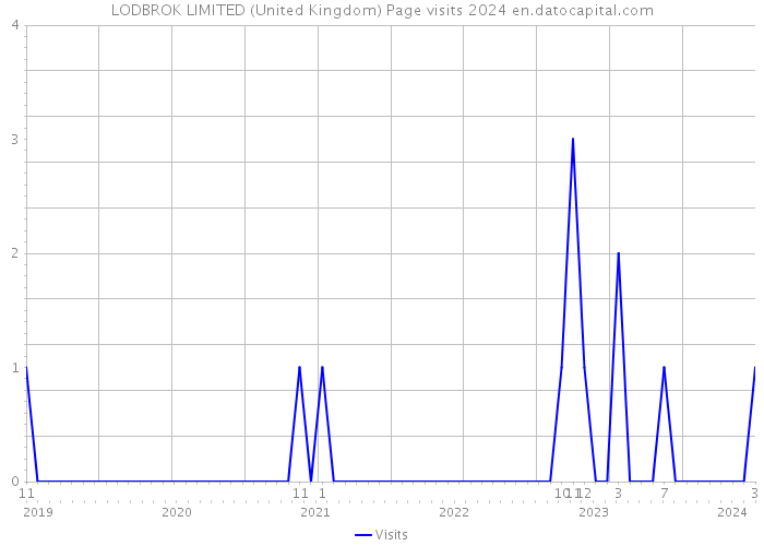 LODBROK LIMITED (United Kingdom) Page visits 2024 