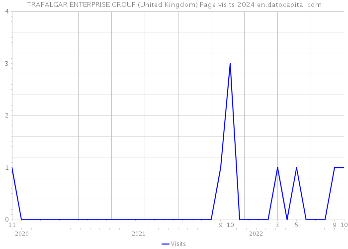TRAFALGAR ENTERPRISE GROUP (United Kingdom) Page visits 2024 