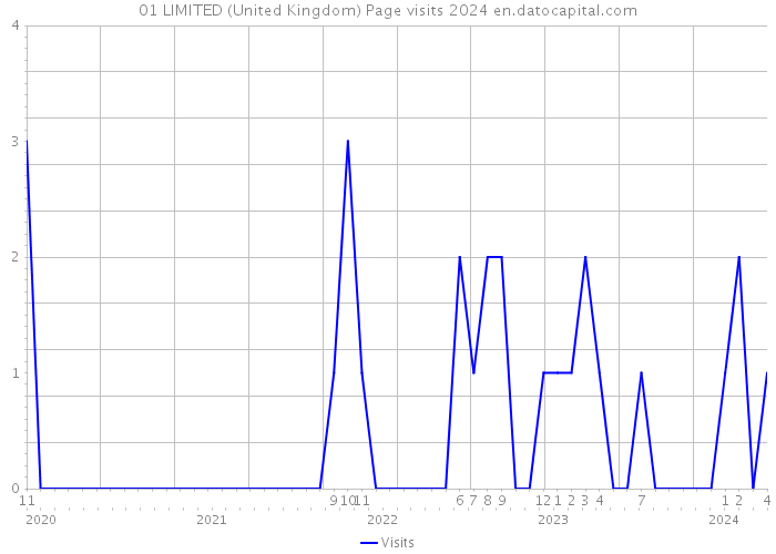 01 LIMITED (United Kingdom) Page visits 2024 