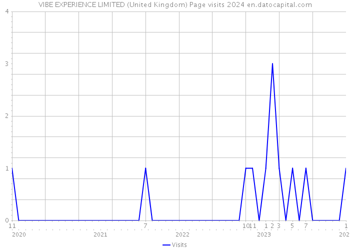 VIBE EXPERIENCE LIMITED (United Kingdom) Page visits 2024 