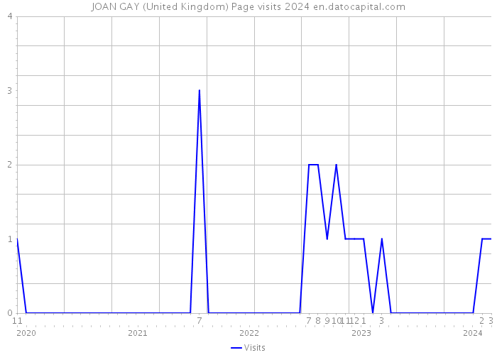 JOAN GAY (United Kingdom) Page visits 2024 