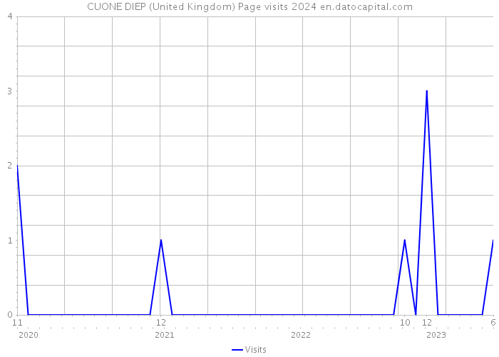 CUONE DIEP (United Kingdom) Page visits 2024 