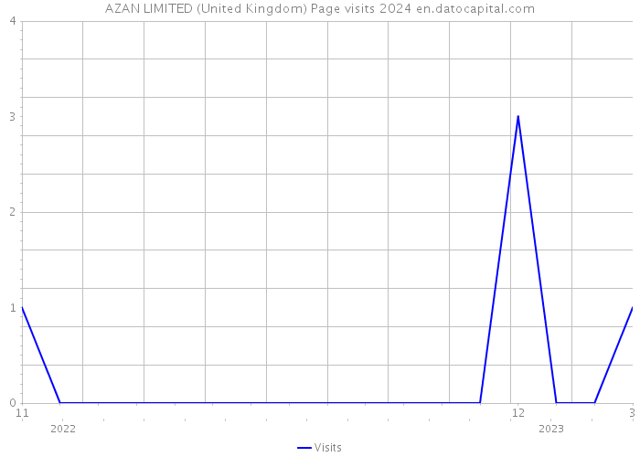 AZAN LIMITED (United Kingdom) Page visits 2024 