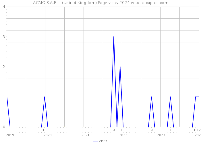 ACMO S.A.R.L. (United Kingdom) Page visits 2024 