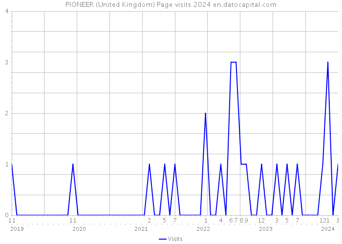 PIONEER (United Kingdom) Page visits 2024 