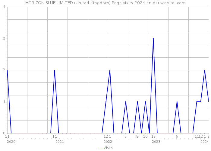 HORIZON BLUE LIMITED (United Kingdom) Page visits 2024 