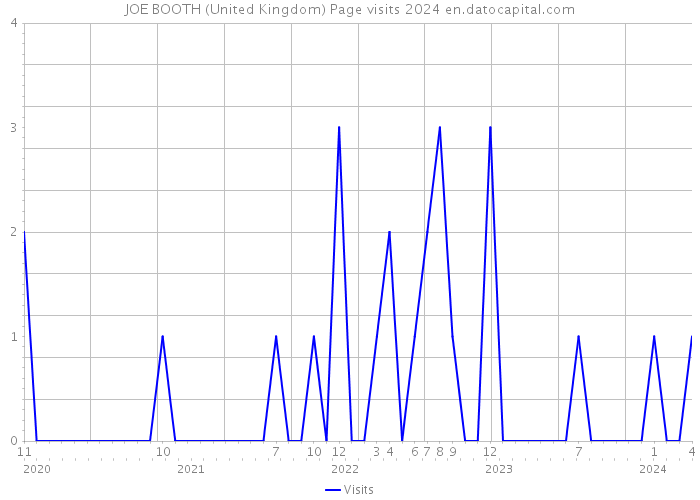 JOE BOOTH (United Kingdom) Page visits 2024 