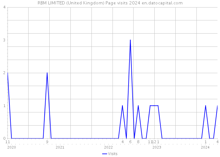 RBM LIMITED (United Kingdom) Page visits 2024 