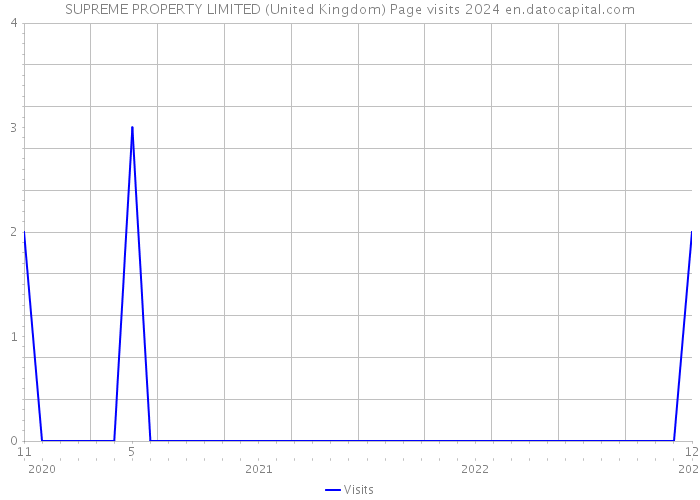 SUPREME PROPERTY LIMITED (United Kingdom) Page visits 2024 