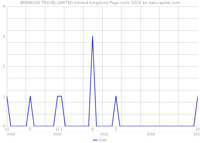 BREWOOD TRAVEL LIMITED (United Kingdom) Page visits 2024 