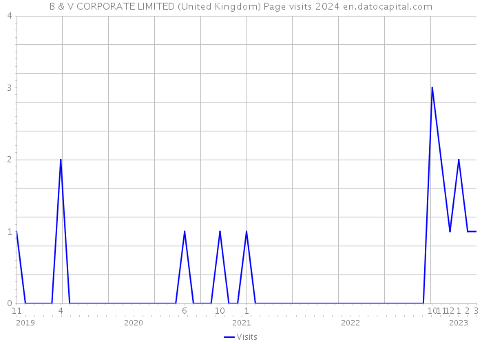 B & V CORPORATE LIMITED (United Kingdom) Page visits 2024 
