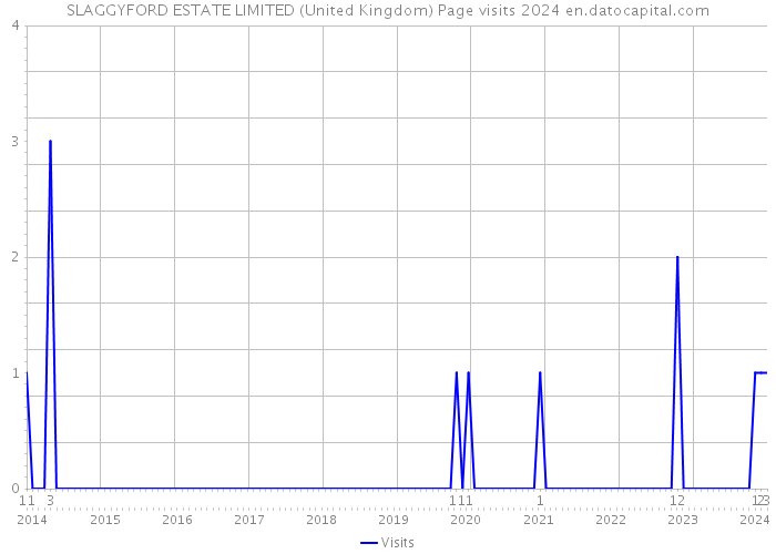 SLAGGYFORD ESTATE LIMITED (United Kingdom) Page visits 2024 