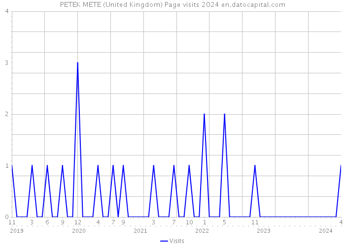 PETEK METE (United Kingdom) Page visits 2024 