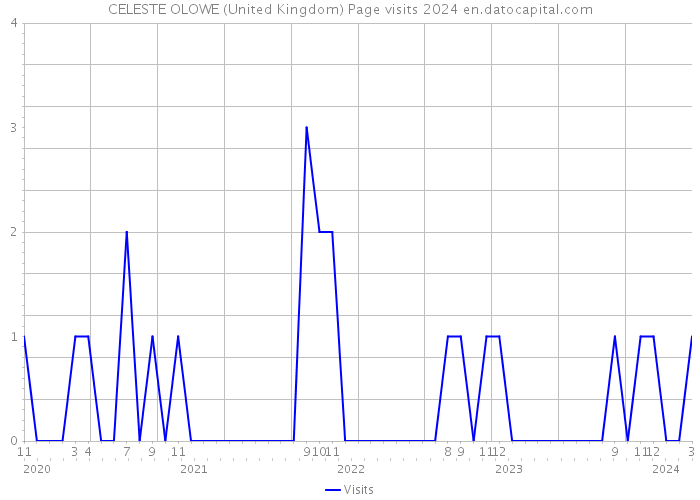 CELESTE OLOWE (United Kingdom) Page visits 2024 