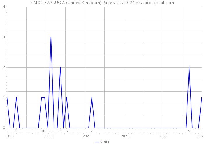 SIMON FARRUGIA (United Kingdom) Page visits 2024 