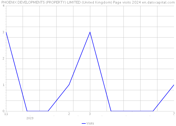 PHOENIX DEVELOPMENTS (PROPERTY) LIMITED (United Kingdom) Page visits 2024 