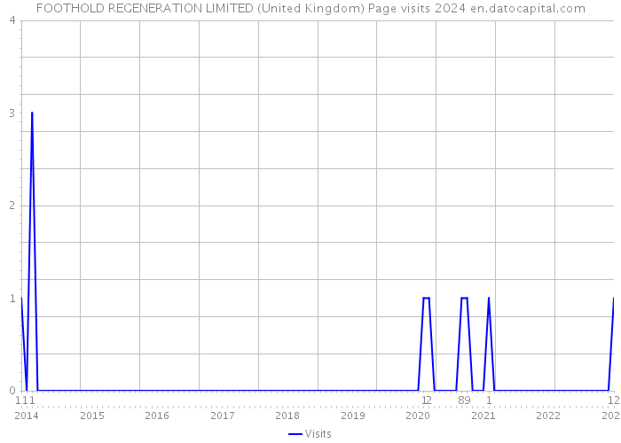FOOTHOLD REGENERATION LIMITED (United Kingdom) Page visits 2024 