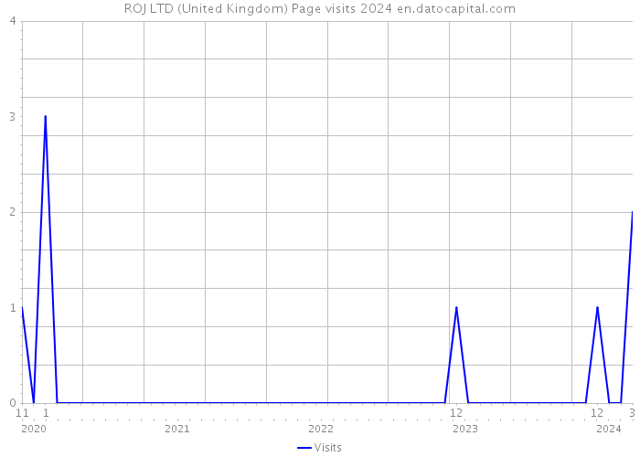 ROJ LTD (United Kingdom) Page visits 2024 