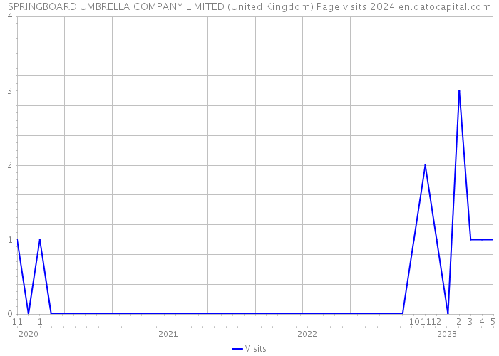 SPRINGBOARD UMBRELLA COMPANY LIMITED (United Kingdom) Page visits 2024 