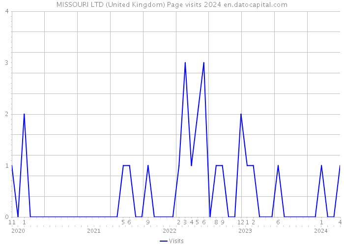 MISSOURI LTD (United Kingdom) Page visits 2024 