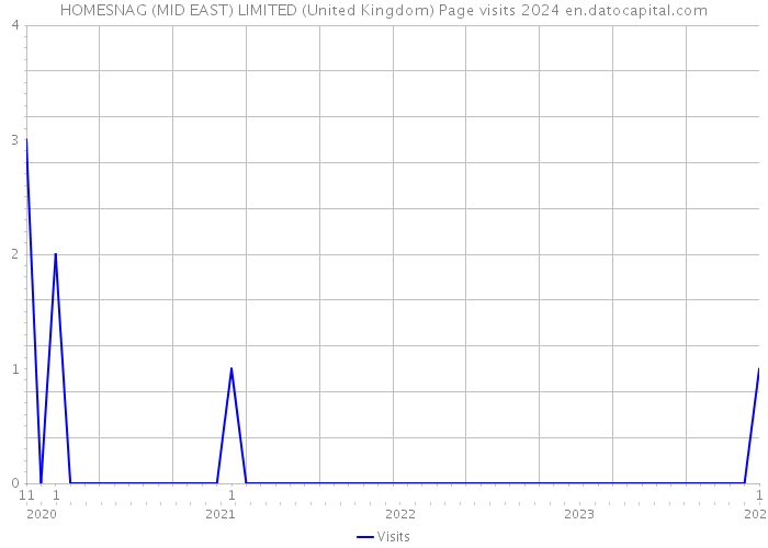 HOMESNAG (MID EAST) LIMITED (United Kingdom) Page visits 2024 