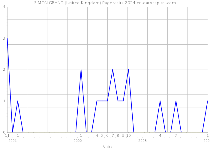 SIMON GRAND (United Kingdom) Page visits 2024 