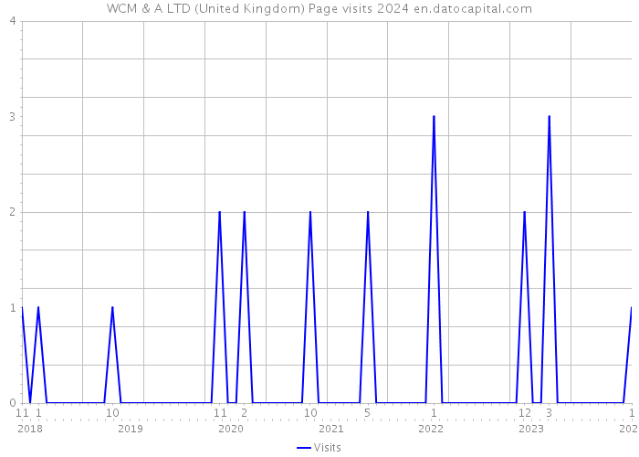 WCM & A LTD (United Kingdom) Page visits 2024 
