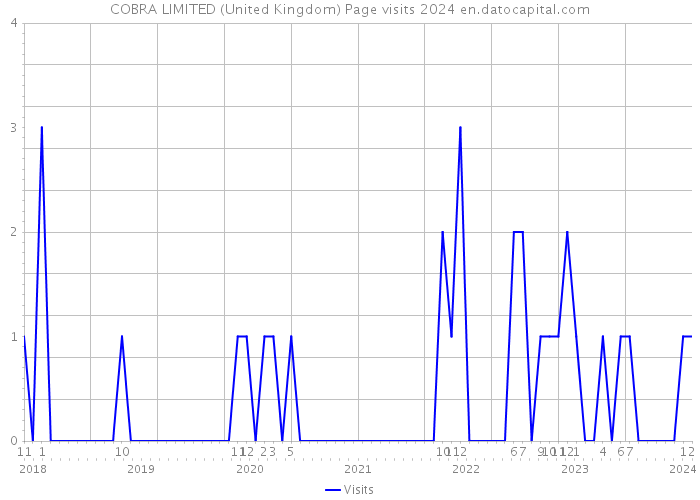 COBRA LIMITED (United Kingdom) Page visits 2024 
