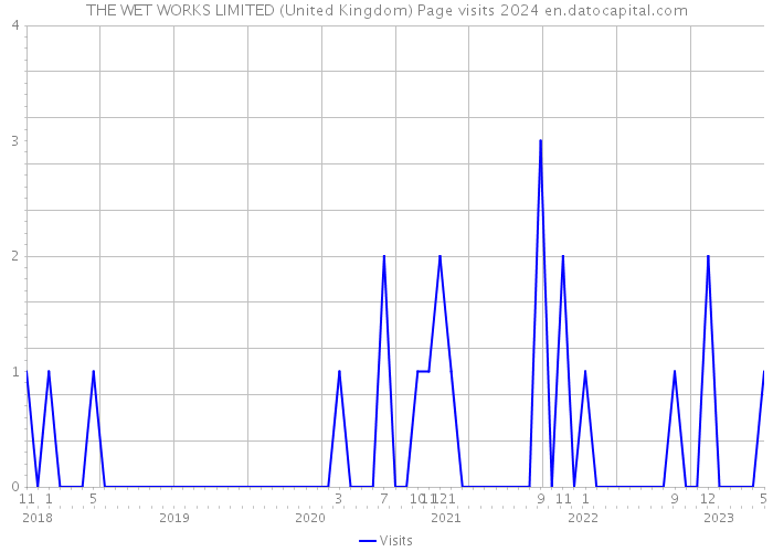 THE WET WORKS LIMITED (United Kingdom) Page visits 2024 