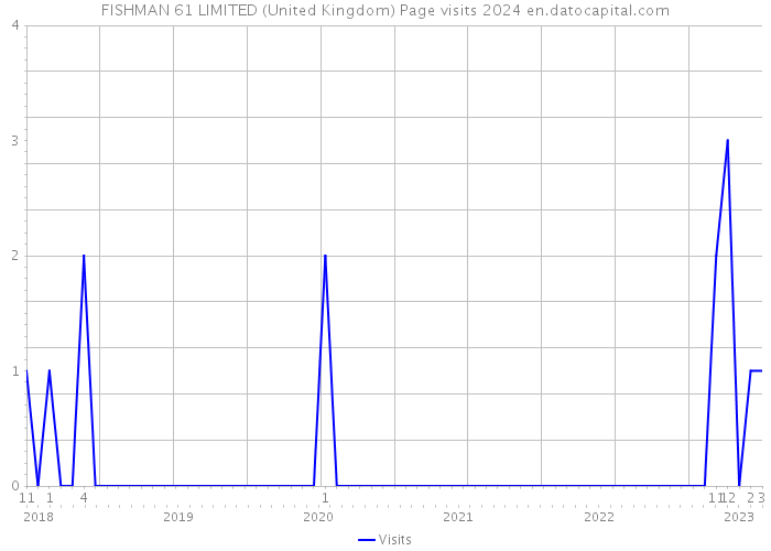 FISHMAN 61 LIMITED (United Kingdom) Page visits 2024 