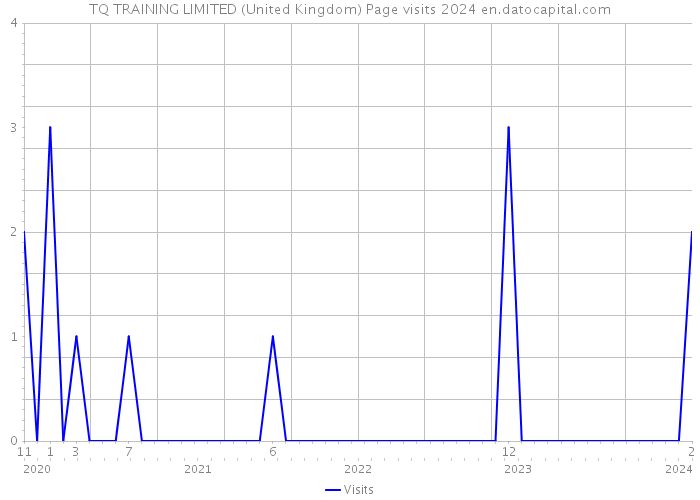 TQ TRAINING LIMITED (United Kingdom) Page visits 2024 