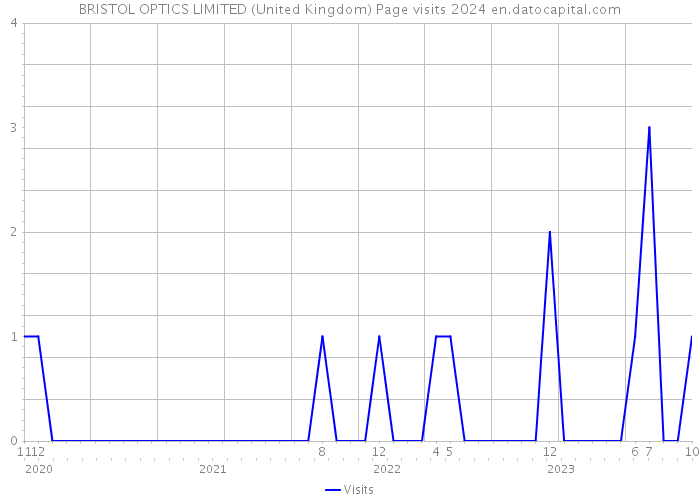 BRISTOL OPTICS LIMITED (United Kingdom) Page visits 2024 