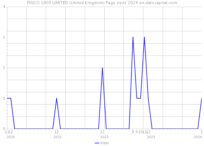 PINCO 1803 LIMITED (United Kingdom) Page visits 2024 