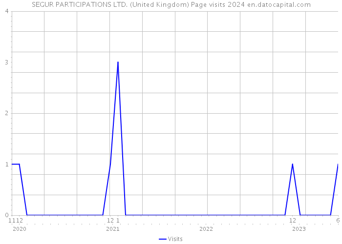 SEGUR PARTICIPATIONS LTD. (United Kingdom) Page visits 2024 