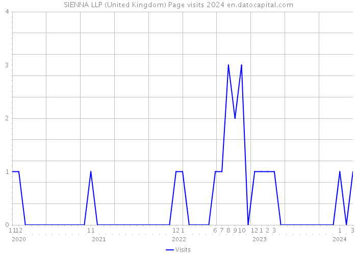 SIENNA LLP (United Kingdom) Page visits 2024 