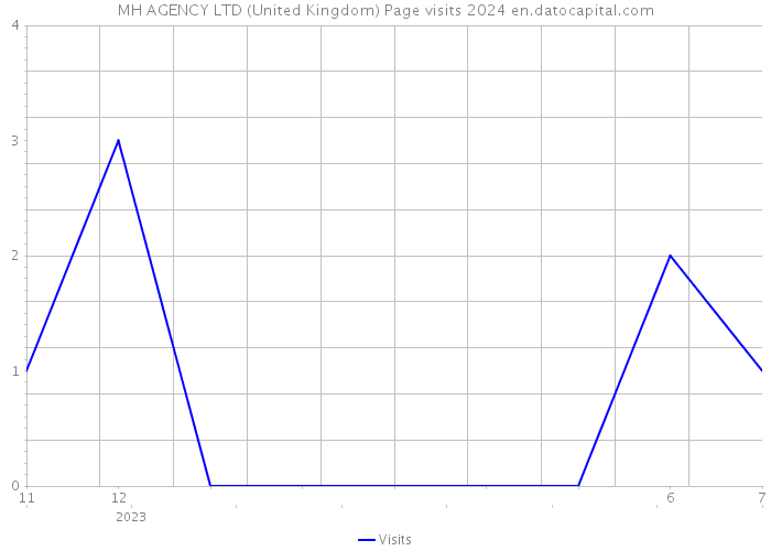MH AGENCY LTD (United Kingdom) Page visits 2024 