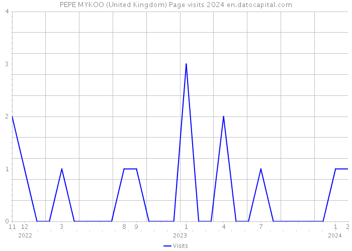 PEPE MYKOO (United Kingdom) Page visits 2024 
