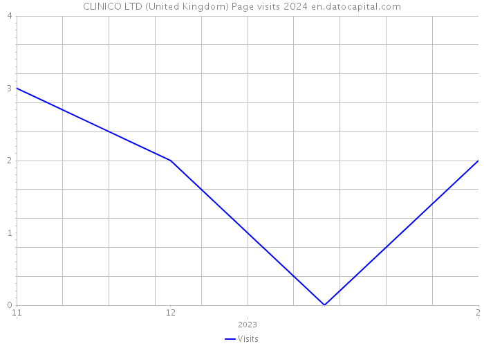 CLINICO LTD (United Kingdom) Page visits 2024 