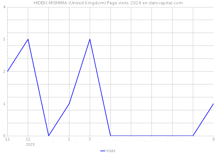 HIDEKI MISHIMA (United Kingdom) Page visits 2024 