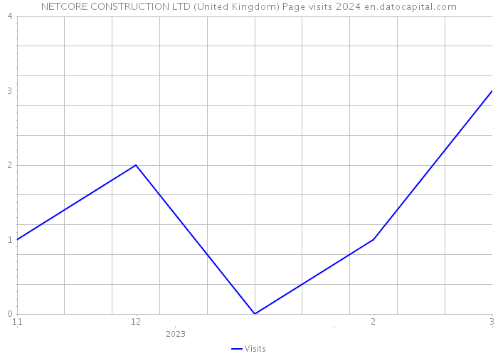 NETCORE CONSTRUCTION LTD (United Kingdom) Page visits 2024 