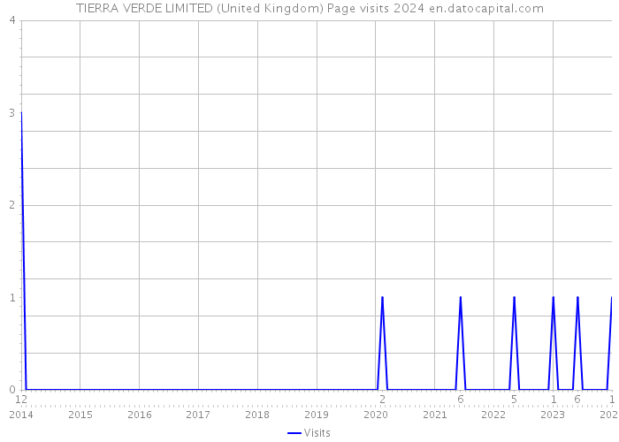 TIERRA VERDE LIMITED (United Kingdom) Page visits 2024 